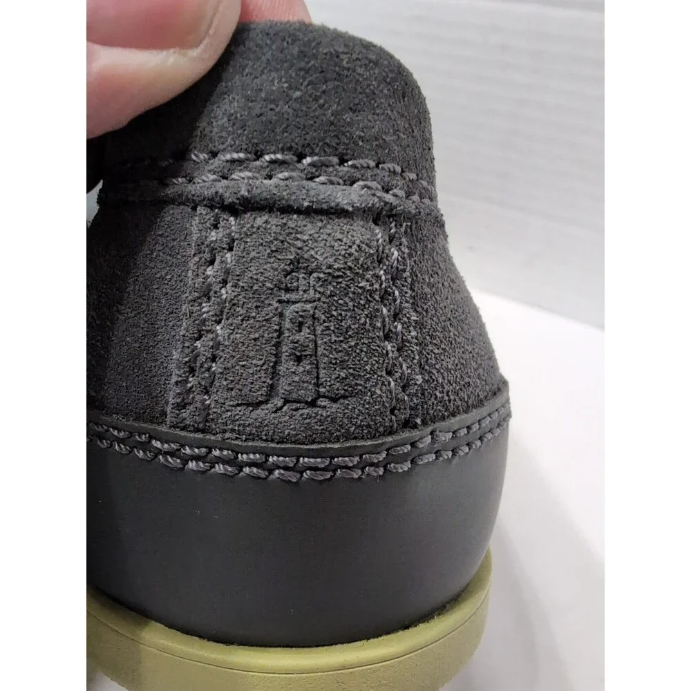 ROCKPORT TRU TECH shoes EASY CARE LEATHER MENS Size 10 LOAFER CASUAL Dark Gray